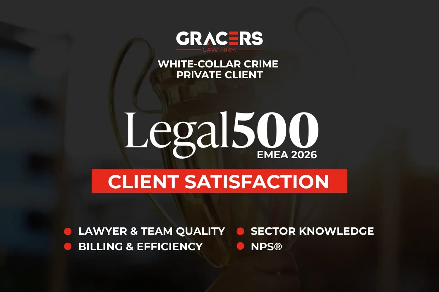 Legal500 відзначили GRACERS у розділі Client Satisfaction